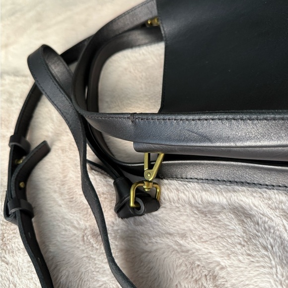 NWT Madewell The Sydney Leather Crossbody Bag True Black - Picture 9 of 14